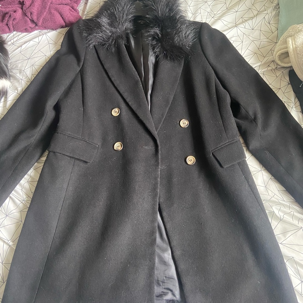 Black long trench coat
